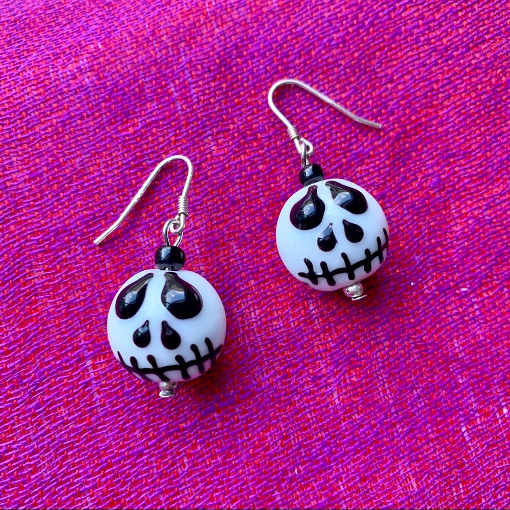 NEW Handmade Halloween Jack Skellington Earrings